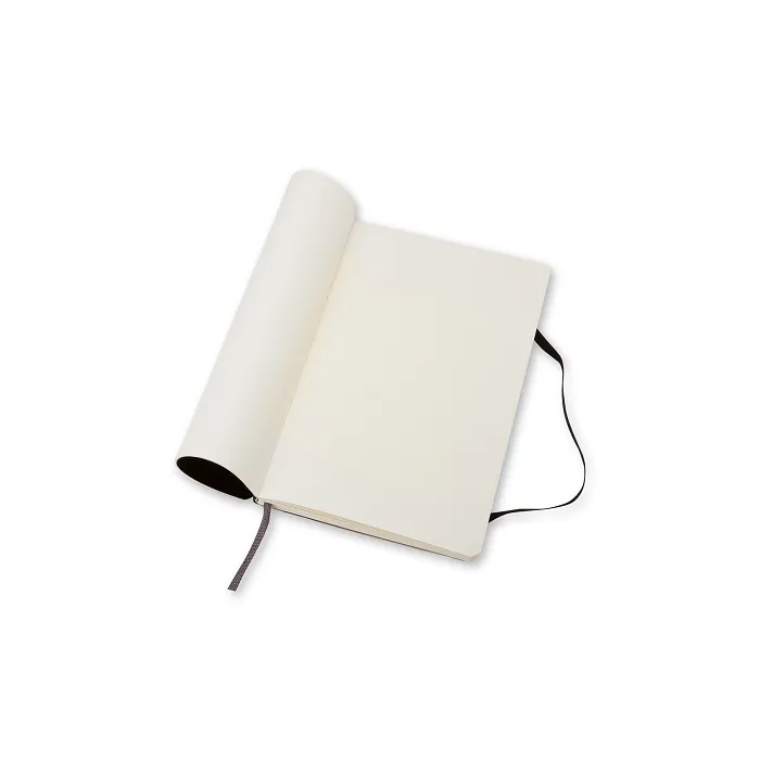 Libreta Clásica De Bolsillo Negra Hoja Blanca Pasta Suave — Interior 1