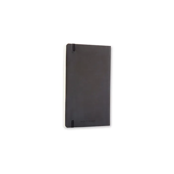 Libreta Clásica Grande Negra Hoja Rayada Pasta Suave — 4a Forros