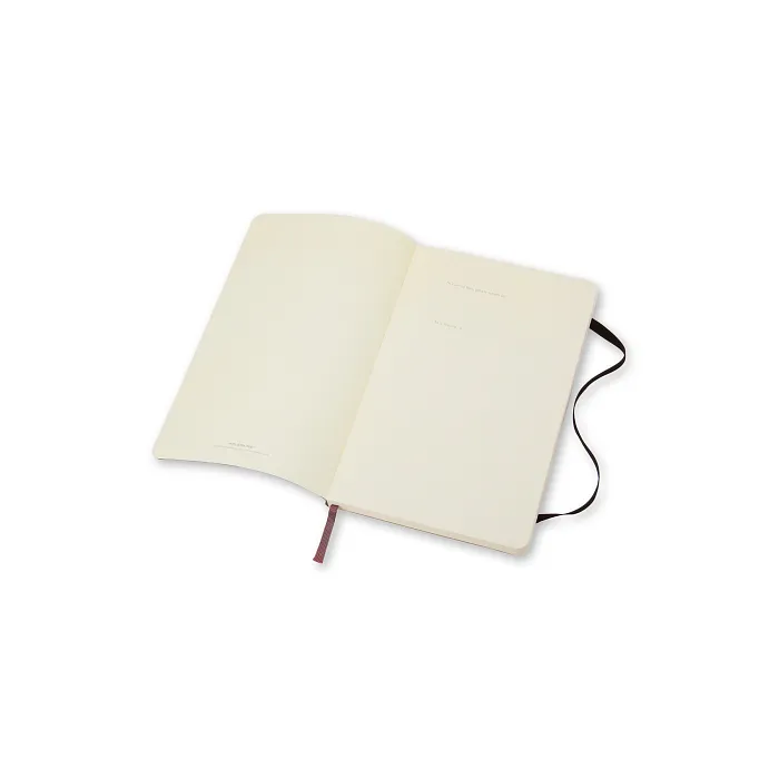 Libreta Clásica Grande Negra Hoja Rayada Pasta Suave — Interior 1