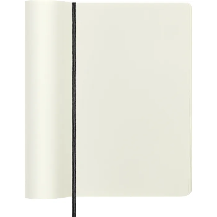 Libreta Clásica Grande Negra Hoja Blanca Pasta Suave — Interior 1