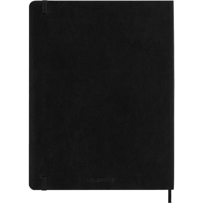 Libreta clásica extra grande negra hoja blanca pasta suave — 4a Forros